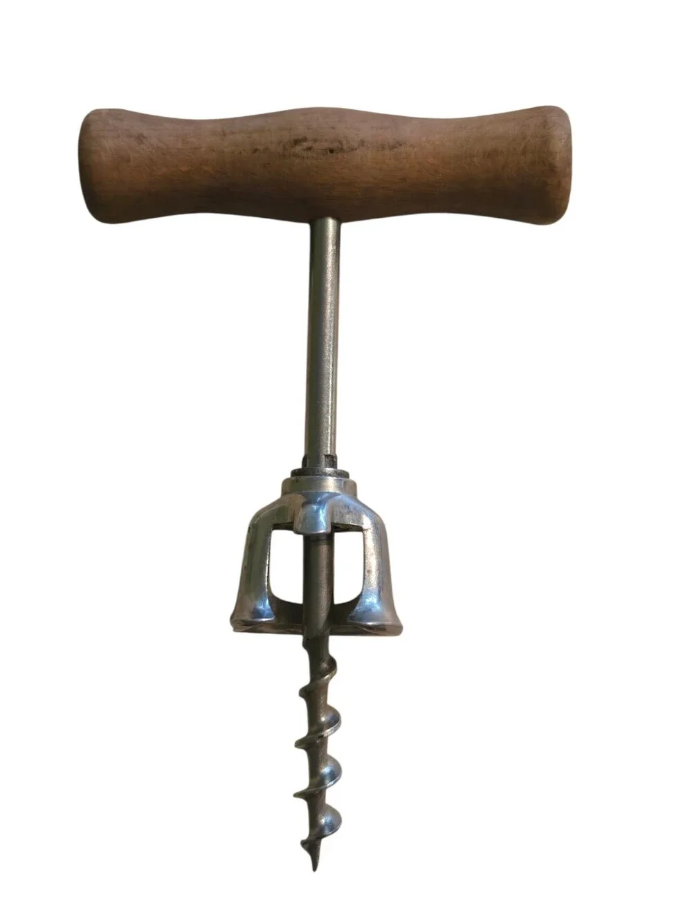 Italian open-frame T-bar manual bell corkscrew mid-century bar tools